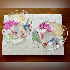 2pc Vintage Goofus Glass Bowl Set